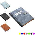 Custom Engraved A5 PU Leather Rings Binder Notebook Gift Set Executive Journal Business Gift Box with Pen