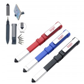 4-In-1 Ballpoint Pen W/Screwdriver & Phone Stand & Stylus Custom Imprinted