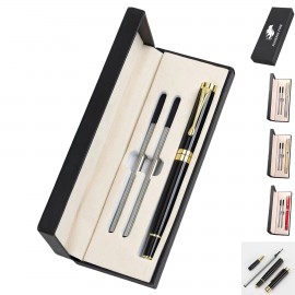 Custom Engraved Premium Metal Pen Box Set with Dual Refills