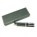 Custom Engraved Black Carbon Fiber Pen Set