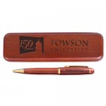 Rosewood Pen Set - Laser Engraved Custom Imprinted