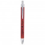 Rose Laser Engraved Leatherette Pen Logo Branded