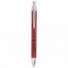 Rose Laser Engraved Leatherette Pen Logo Branded