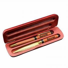 Custom Premade Wooden Pen Set - Terrific Timber-12 Pen & Letter Opener