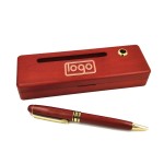 Custom Engraved Pen with Wooden Case