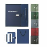 Leather Notebook and Pen Gift Set Custom Imprinted