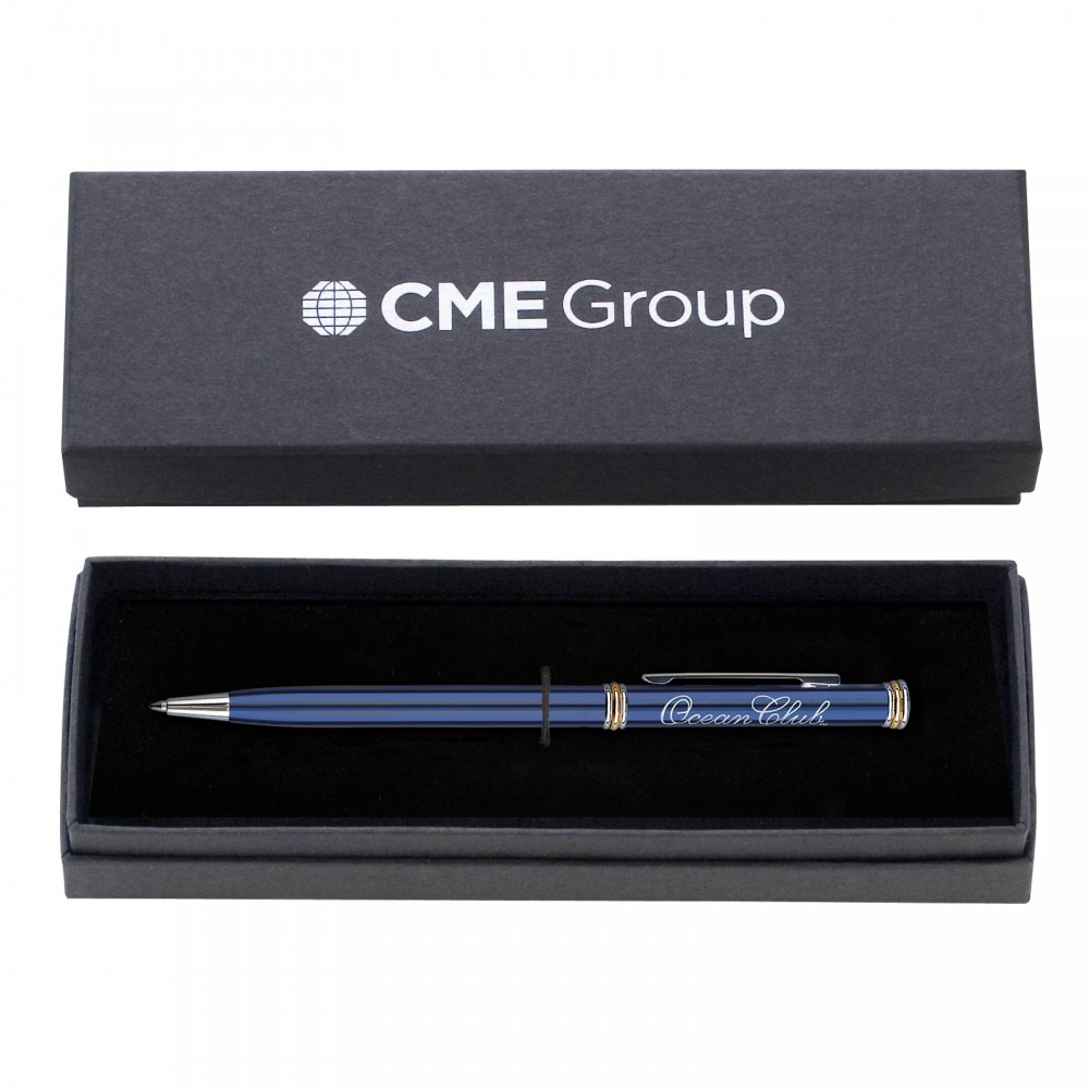 Single Pen Set Cardboard Box with Tantalus-II Pen Custom Imprinted