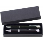 JJ Series Black Stylus Pen and Pencil Set in Black Cardboard Paper Gift Box with Velvet lining Logo Branded