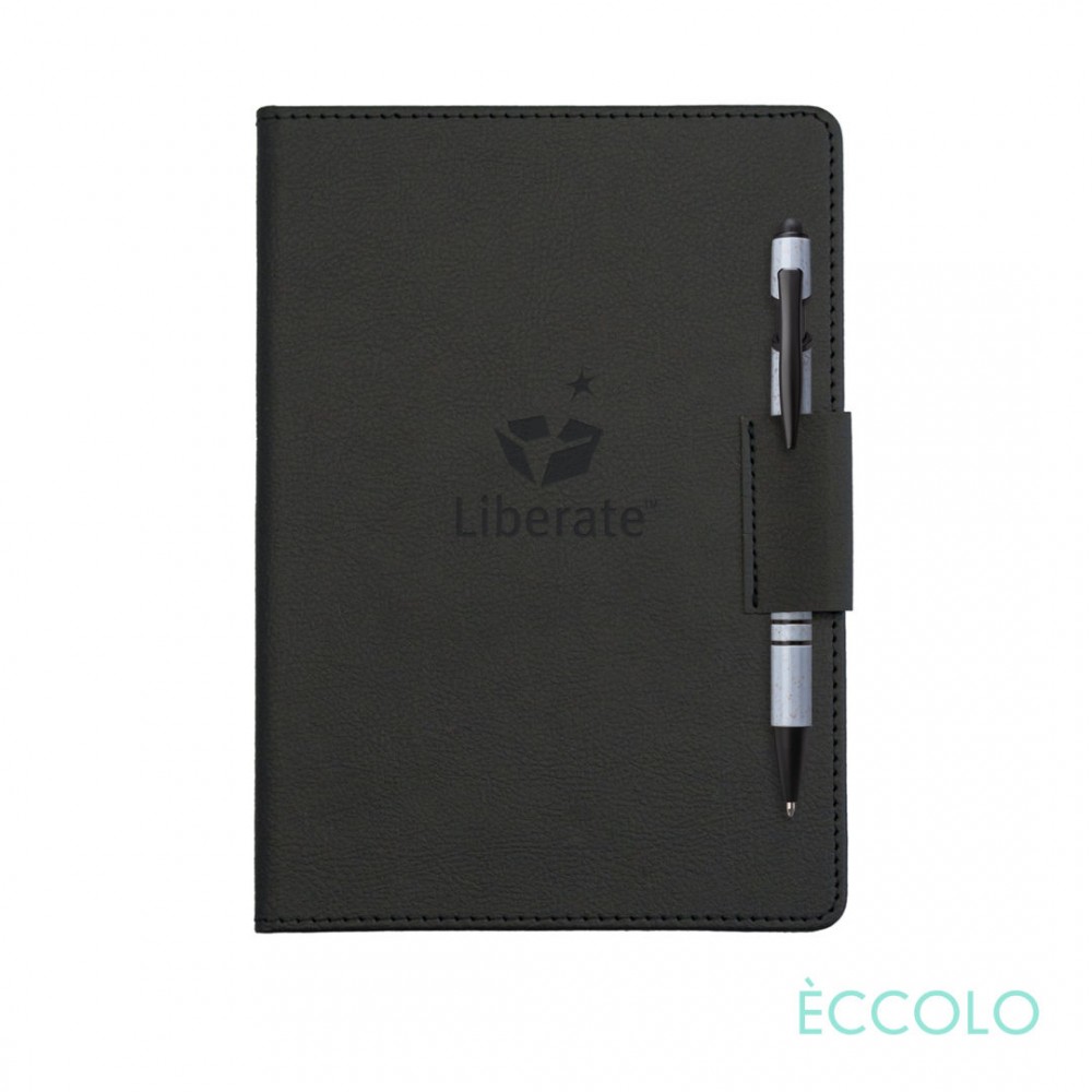 Custom Engraved Eccolo Carlton Journal/Austen Pen/Stylus - (M) Black Custom Engraved Eccolo Carlton Journal/Austen Pen/Stylus - (M) Black