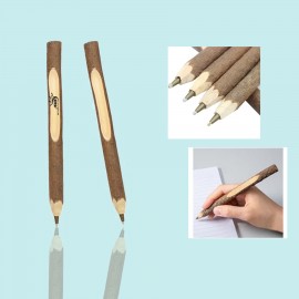 Ballpoint Pen crafted from Natural Wood Branch Logo Branded