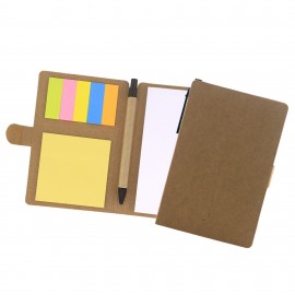 Portable Notepad Set- Sticky Notes & Pen Combo with Logo
