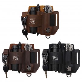 Custom Imprinted Leather EDC Multitool Belt Pocket Organizer  Custom Imprinted Leather EDC Multitool Belt Pocket Organizer