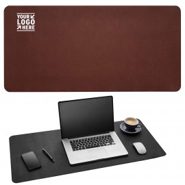 Custom Imprinted 31.5 x 15.7 Inch Leather Desk Mouse Pad Protector  Custom Imprinted 31.5 x 15.7 Inch Leather Desk Mouse Pad Protector