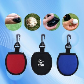 Golf Ball Pocket Cleaner with Clip for Convenient Cleaning of Golf Balls with Logo  Golf Ball Pocket Cleaner with Clip for Convenient Cleaning of Golf Balls with Logo