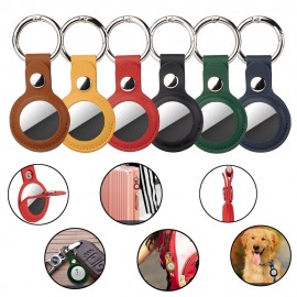 PU Key Tag Tracker Cover Key Ring Access Card Sleeve Anti-Lost Protector Holder Carabiner Clip with Logo
