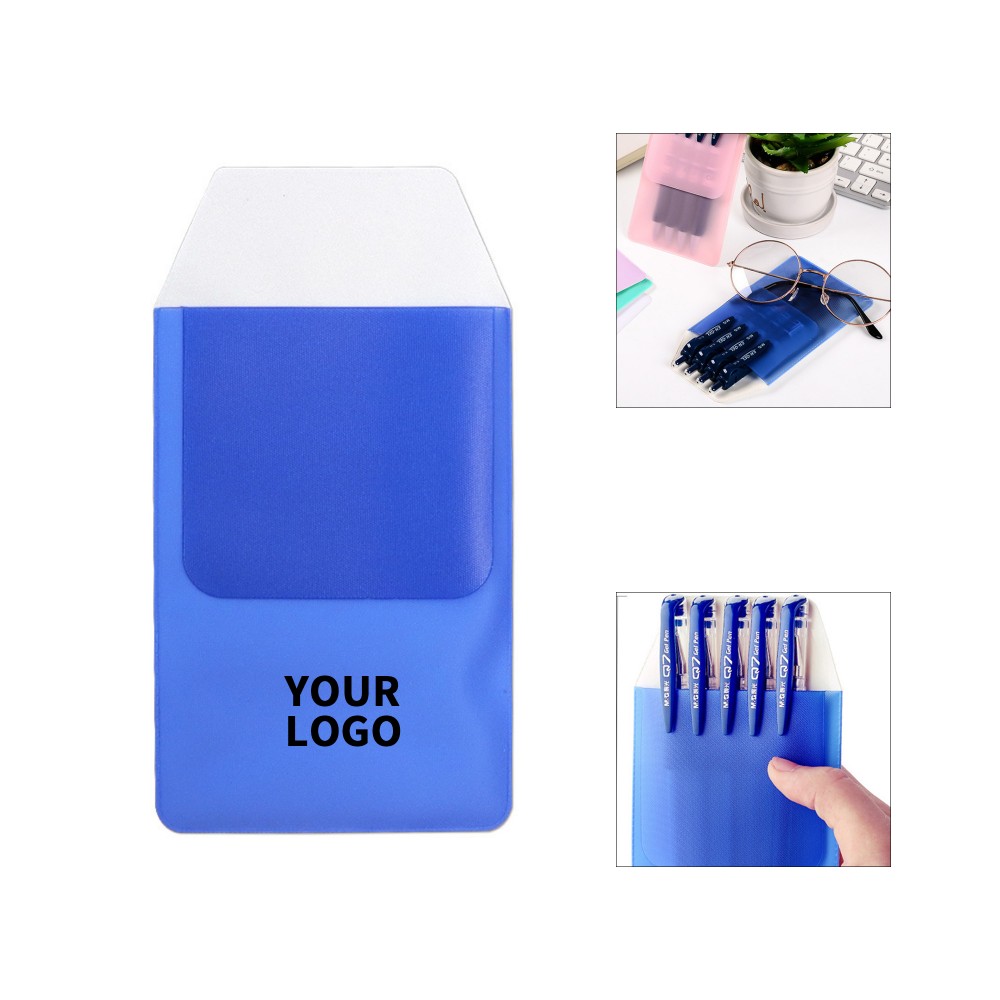 PVC Pocket Protector Pencil Pouch 3.3" x 6.1" Custom Printed