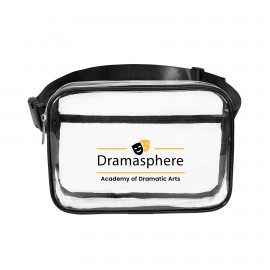 Clear PVC Belt Bag With 2 Pockets Logo Branded