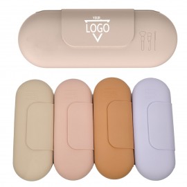 Silicone Makeup Brush Storage Bag Custom Printed  Silicone Makeup Brush Storage Bag Custom Printed