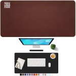 Custom Imprinted 35.4" x 17.7" Leather Desk Mouse Pad Protector