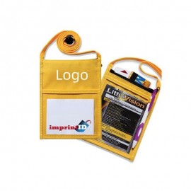 Standard Double Pocket Neck Wallet Custom Printed