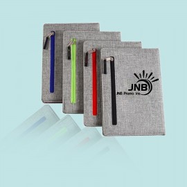 Custom Imprinted Journals with Front Zipper Pocket  Custom Imprinted Journals with Front Zipper Pocket