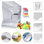 Logo Branded Clear or Opaque Plastic Stand Up Pouch w/Zipper Seal