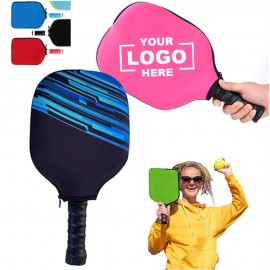 Pickleball Paddle Cover with Neoprene and Storage Pocket Custom Imprinted  Pickleball Paddle Cover with Neoprene and Storage Pocket Custom Imprinted