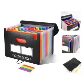 Custom Imprinted 24 Pockets Accordian File Organizer  Custom Imprinted 24 Pockets Accordian File Organizer