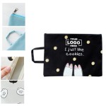Custom Printed Zippered Canvas Portfolio Document Pocket Students Stationery Organizer Handbag
