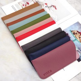 Logo Branded Soft Leather Eyeglass Case Portable Glasses Pouch  Logo Branded Soft Leather Eyeglass Case Portable Glasses Pouch