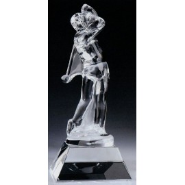 Logo Branded Large Crystal Golfer Award  Logo Branded Large Crystal Golfer Award