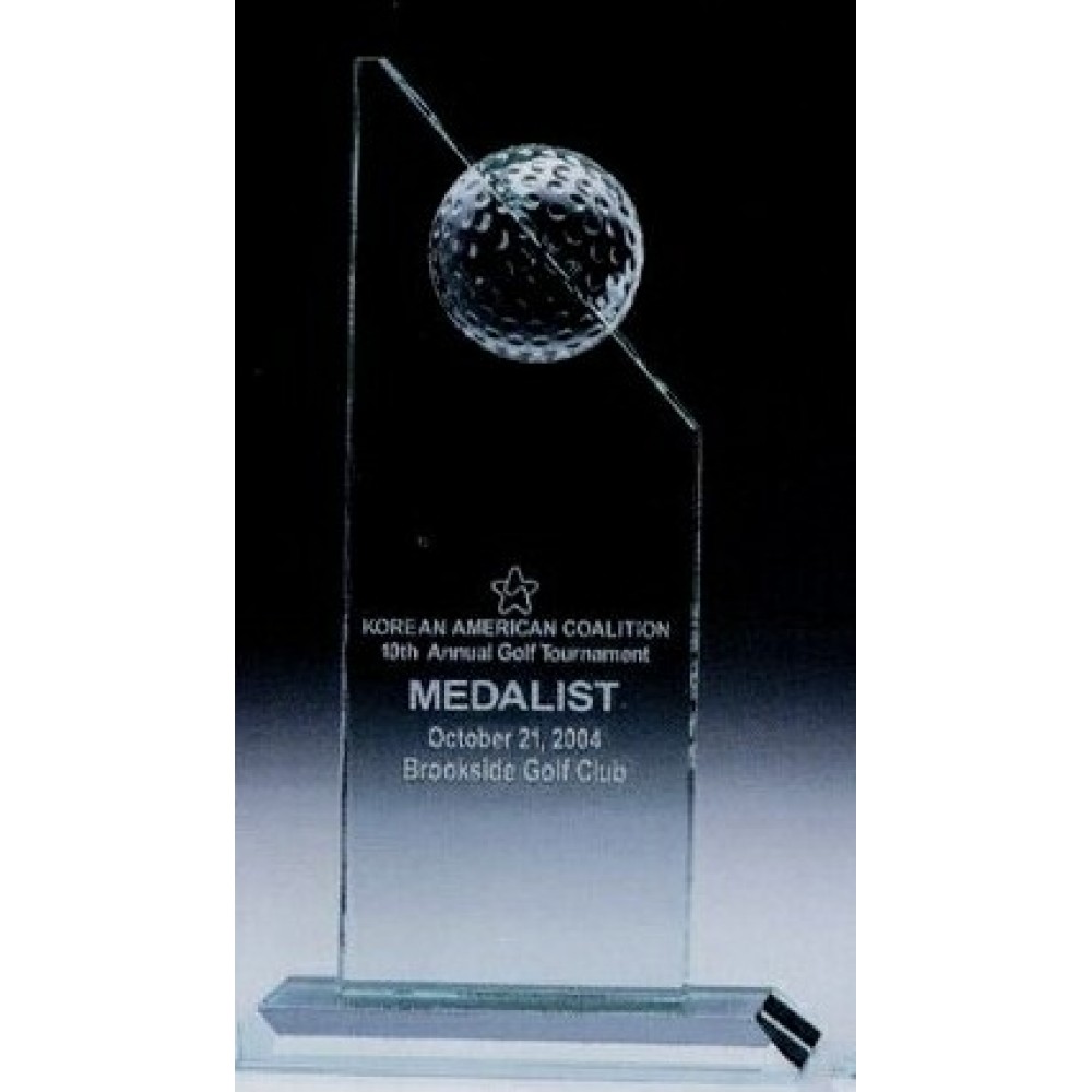 Medium Jade Golf Tower Award with Logo