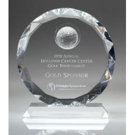 Promotional Medium Optical Crystal Golf Sunflower Award
