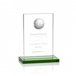 Cumberland Golf Award - Starfire/Green 4"x6" with Logo