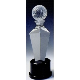 Crystal Golf Award (11"x3 9/16") with Logo