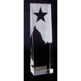 Customized Crystal Star Tower Award (10"x3")