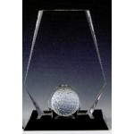 Large Crystal Premier Golf Award (9") with Logo