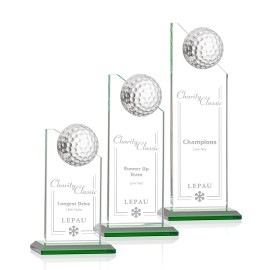 Personalized Ashfield Golf Award - Green