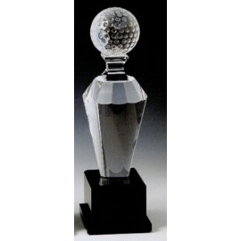 Crystal Golf Award (11"x3 1/8") with Logo