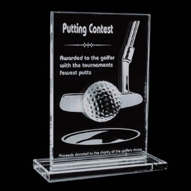 Logo Branded Cumberland Golf Award - Starfire 4"x6"  Logo Branded Cumberland Golf Award - Starfire 4"x6"