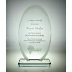 Starfire Glass Golf Serenity Award (8"x4-3/8"x3/8") with Logo