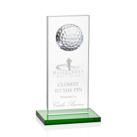 Custom Sarnia Golf Award - Starfire/Green 7"  Custom Sarnia Golf Award - Starfire/Green 7"
