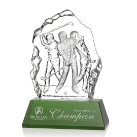 Fergus Golf Award (L) - Optical/Green 9-1/8" with Logo