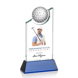 Logo Branded VividPrint Award - Brixton Golf/Blue 9"