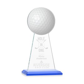 Custom VividPrint/Etch Award - Edenwood Golf/Sky Blue 9"