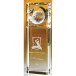 Personalized Small Crystal Absolute Golf Award
