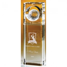Personalized Small Crystal Absolute Golf Award  Personalized Small Crystal Absolute Golf Award