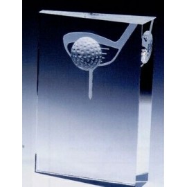Small Crystal Prestige Golf Award with Logo