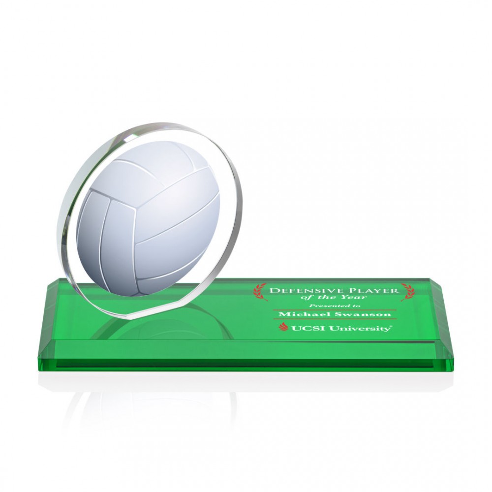 Logo Branded VividPrint Award - Northam Volleyball/Green 3"x7"