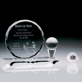 Promotional Crystal Golf Ball on Tee Award